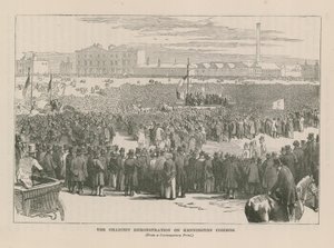 Chartist-demonstrationen på Kennington Common af English School