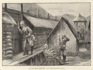 Chin-Lushai-ekspeditionen, en forpost med udsigt til Yawhi (gravering) af English School