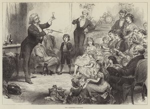 The Christmas Conjuror (gravering) af English School