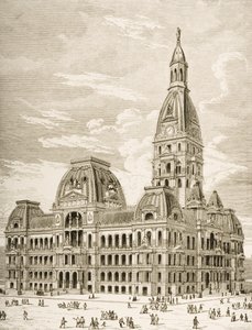 Rådhuset, Chicago, ca. 1870, fra 