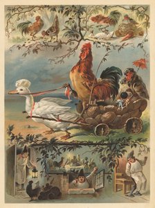 Hanen og paletten (chromolitho) af English School