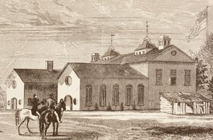 College of William and Mary, Williamsburg, Virginia (litho) af English School