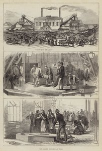 Colliery Explosion at Wigan (gravering) af English School