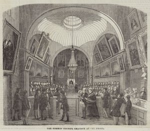Fællesrådssalen i Guildhall (gravering) af English School