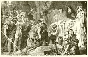 Erobreren erobrede: Alexander den Stores død i Babylon i år 323 f.v.t. af English School