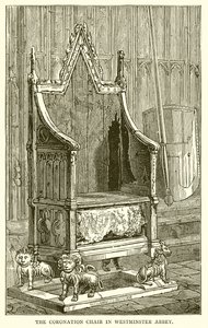 Kroningsstolen i Westminster Abbey af English School