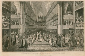 Kroningen af dronning Victoria i Westminster Abbey, 28. juni 1838 af English School