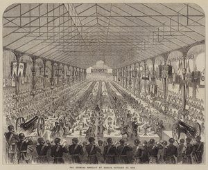 The Crimean Banket i Dublin, 22. oktober 1856 (gravering) af English School