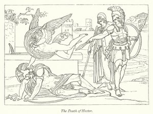 Hectors død (litho) af English School