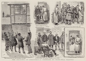 The Delights of Christmas, en Serenade af Hand-Bell Players (gravering) af English School