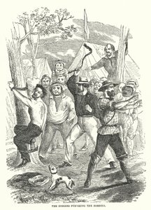 Diggers, der straffer røverne (gravering) af English School