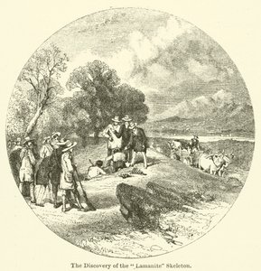Opdagelsen af det "lamanitiske" skelet (gravering) af English School