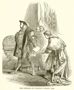 Kardinal Wolseys afskedigelse, 1529 af English School