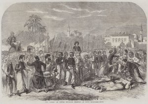 "Doseh", en årlig religiøs ceremoni i Kairo (gravering) af English School