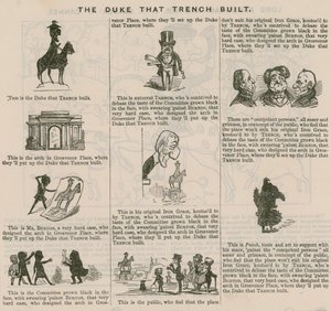 Hertugen, der byggede skyttegrav; fra Punch, 1846 af English School