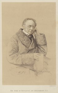 Hertugen af Buccleuch og Queensberry, KG (litho) af English School