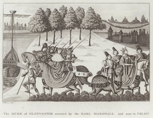 Hertugen af Gloucester arresteret af Jarl Marshall og sendt til Calais af English School