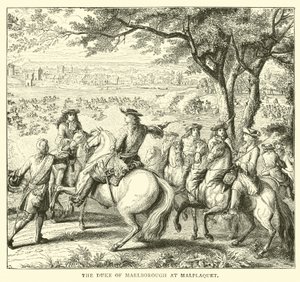 Hertugen af Marlborough ved Malplaquet af English School