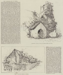 Jordskælvet i Essex (litho) af English School
