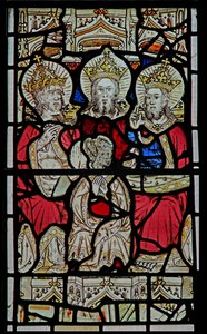 Ostfenster (Ew), Darstellung der Dreifaltigkeit von English School