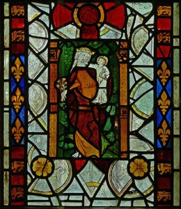 Østvinduet (Ew) forestillende Jomfru Maria med Kristusbarnet af English School