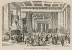 Det egyptiske forrum i British Museum af English School