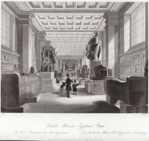 Det egyptiske rum på British Museum af English School