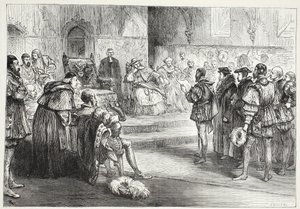 Kurfyrsten af Sachsen læser protesten ved Spires Diet, illustration fra The History of Protestantism af James Aitken Wylie (1808-1890), pub. 1878 af English School