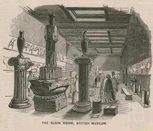 Elgin-rummet på British Museum af English School