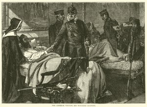 Kejseren besøger sine sårede soldater, maj 1871 af English School