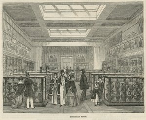 Det etruskiske rum i British Museum af English School