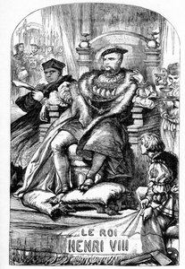 The Famous History of the Life of King Henry den Ottende - Illustration i "" Værker komplet af William Shakespeare"" 1866 - Illustrationerne og den generelle form for denne udgave er lånt fra Cassells illustrerede Shakespeare, udgivet i London af English School