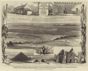 The Field of Waterloo (gravering) af English School