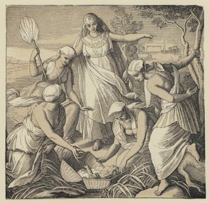 Fundet af Moses (gravering) af English School