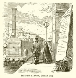 Die erste Eisenbahn, eröffnet 1825 von English School