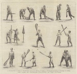 The Game of Lacrosse, Spillernes positioner (gravering) af English School