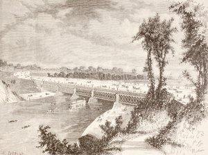 Girard Point Bridge (litho) af English School
