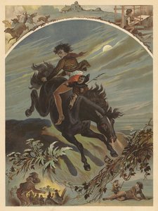 Den gode dværg og den onde trold (chromolitho) af English School