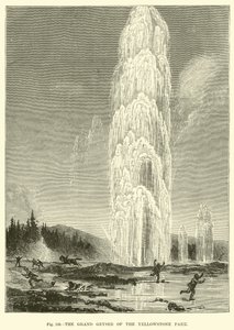 The Grand Geyser of the Yellowstone Park  af English School