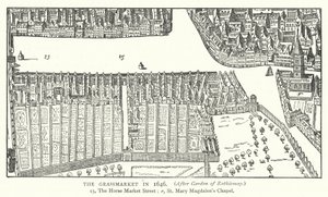 The Grassmarket i 1646 (gravering) af English School