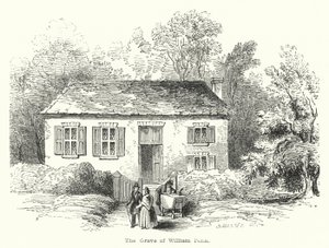 The Grave of William Penn (gravering) af English School