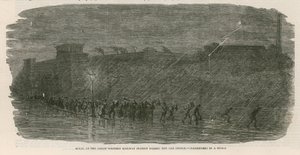 The Great Cab Strike: Scene på Great Western Railway Station - passagerer i en storm af English School
