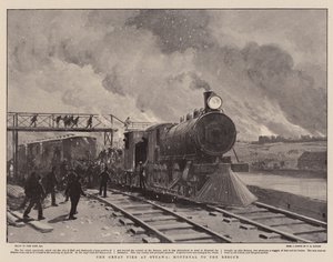 Den store brand i Ottawa, Montreal til undsætning (litografi) af English School