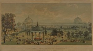 Den store internationale udstilling, set fra havebrugshaven, 1851 af English School
