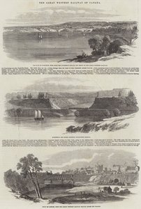 The Great Western Railway of Canada (gravering) af English School