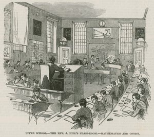 The Greenwich Royal Hospital Schools; Øvre skole: Reverend J Hills klasseværelse af English School