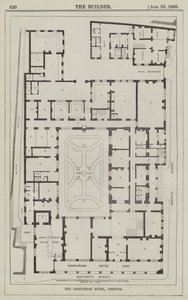 The Grosvenor Hotel, Chester (gravering) af English School