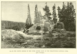 The Grotto Geyser in the Upper Geyser Basin of the Yellowstone National Park  af English School