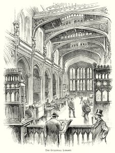 The Guildhall Library (gravering) af English School