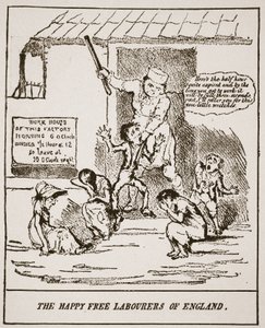 The Happy Free Laborers of England, fra et tryk udgivet i 1833, illustration fra The Church of England: A History for the People af H.D.M. Spence-Jones, pub. ca. 1910 (sepiafoto) af English School